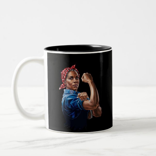 Tasse 2 Couleurs Kamala Harris 2024 Rosie Le chat sans enfant Rivet (Gauche)