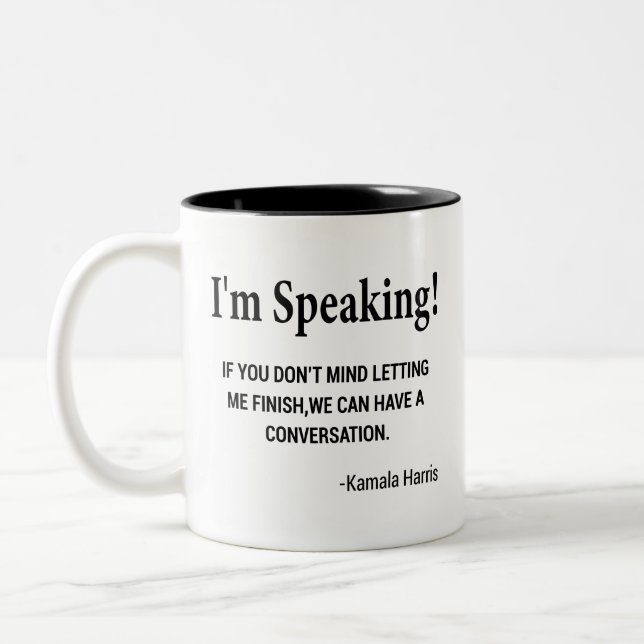 Tasse 2 Couleurs Kamala Harris - Excusez-moi, je parle (Gauche)