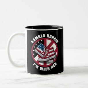 Tasse 2 Couleurs Kamala Harris Je suis avec Elle Converse Patriotiq
