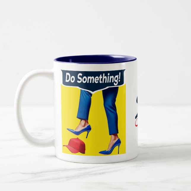 Tasse 2 Couleurs Kamala Harris Ne Retourne Pas, Fais Quelque Chose  (Gauche)