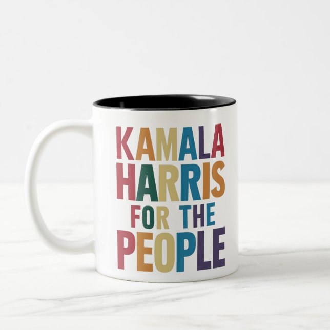 Tasse 2 Couleurs Kamala Harris pour le président LGBT Gay pride Rai (Gauche)