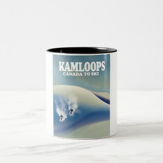Tasse 2 Couleurs Kamloops Canada pour skier (Centre)