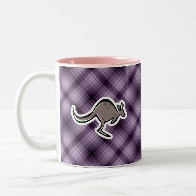 Tasse 2 Couleurs Kangourou mignon ; Pourpre (Gauche)