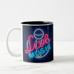 Tasse 2 Couleurs Karaoke Neon Éclairage Mot Courbé Art Texte