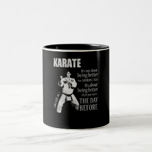 Tasse 2 Couleurs Karaté Être Meilleur Que Vous Ne L'Étiez La veille