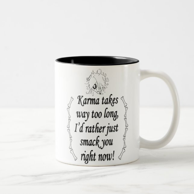 Tasse 2 Couleurs Karma (B&W) (Droit)