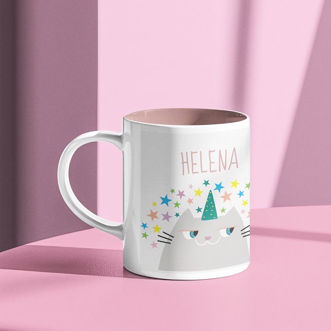 Tasse 2 Couleurs Kawaii Caticorn (Créateur téléchargé)