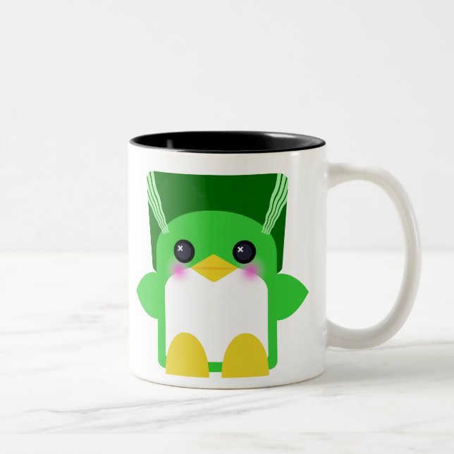 Tasse 2 Couleurs Kawaii Manchot Mariée De Frankenstein (Droit)