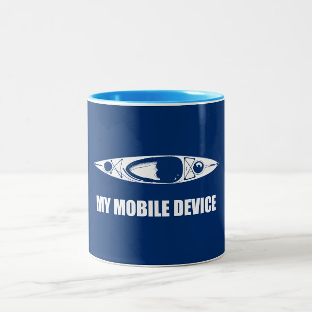 Tasse 2 Couleurs Kayak, mon appareil mobile (Centre)