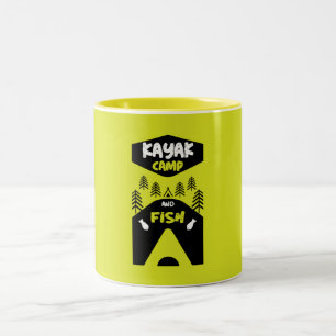 Tasse 2 Couleurs Kayak poissons et cadeaux de voyage de pêche du ca