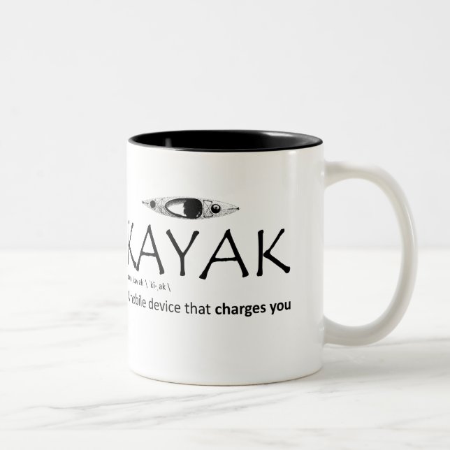 Tasse 2 Couleurs Kayak, un appareil mobile qui vous charge (Droit)