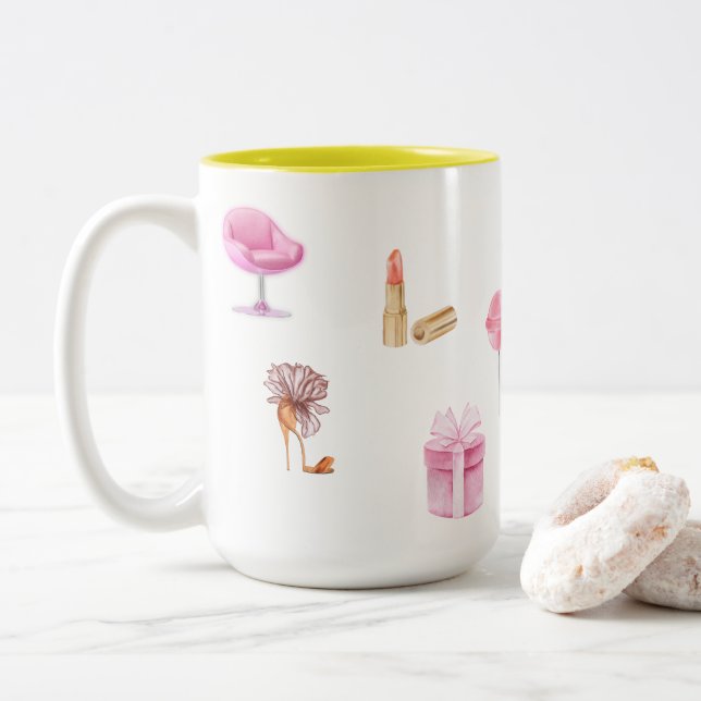 Tasse 2 Couleurs Kaye et le Whimsical d'été (Avec donut)
