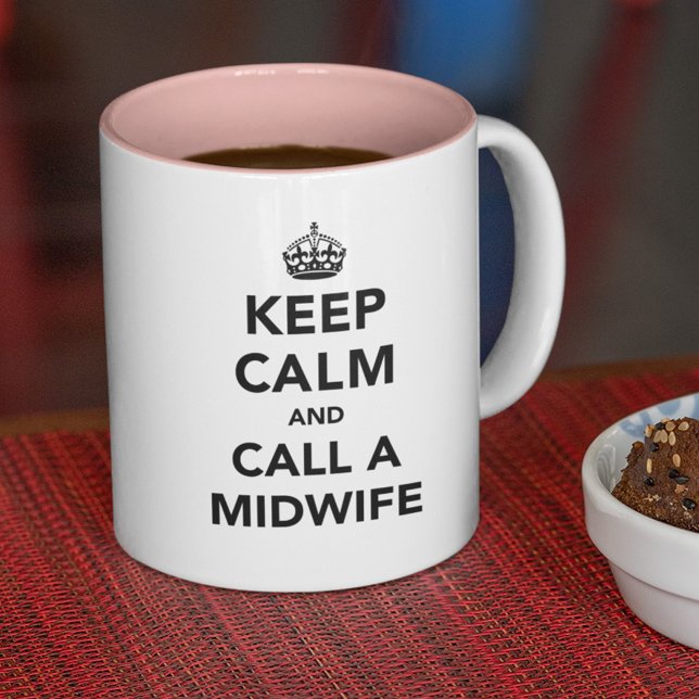 Tasse 2 Couleurs Keep Calm and Call a Midwife (Créateur téléchargé)