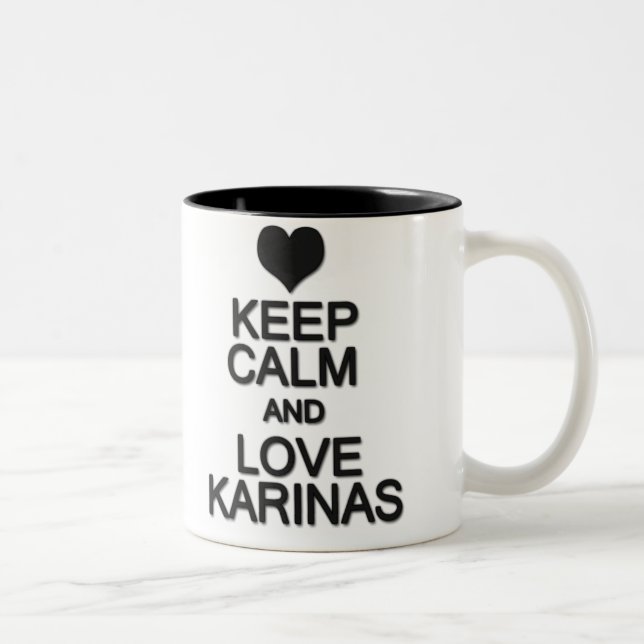Tasse 2 Couleurs Keep Calm And Love Karinas (Droit)