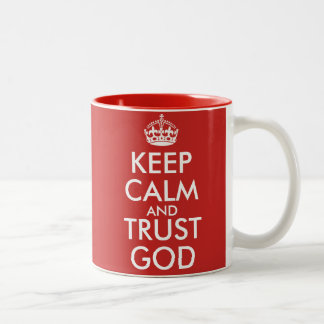 TASSE 2 COULEURS KEEP CALM AND TRUST GOD