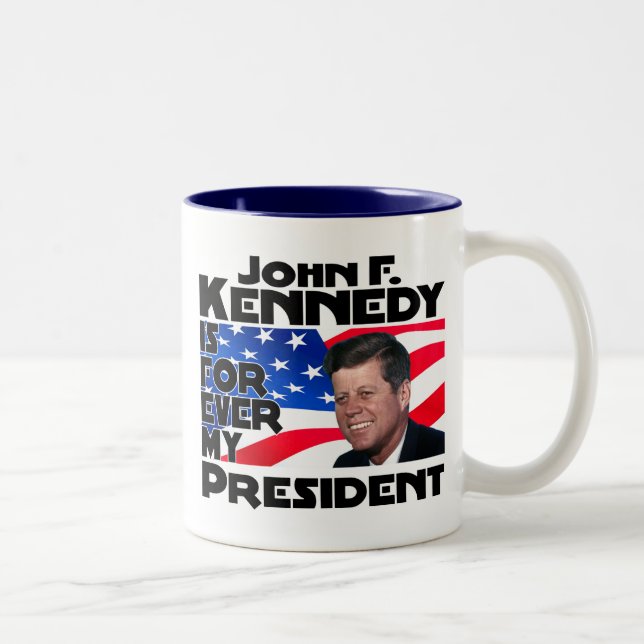 Tasse 2 Couleurs Kennedy pour toujours (Droit)