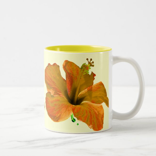 Tasse 2 Couleurs Ketmie orange et jaune (Droit)