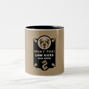 Tasse 2 Couleurs Kickboxer Muay Thai Sport