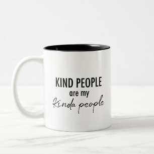 Tasse 2 Couleurs "Kindness Brew" - Typographie moderne noir et blan