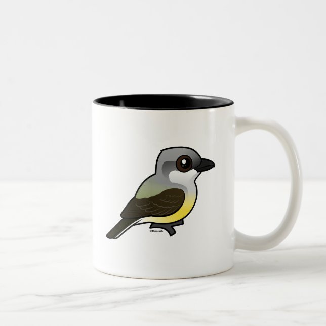 Tasse 2 Couleurs Kingbird occidental de Birdorable (Droit)