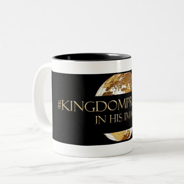 TASSE 2 COULEURS #KINGDOMPRENEUR- DANS SON IMAGE TM (Devant gauche)