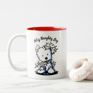Tasse 2 Couleurs KiniArt enchanté Noël Westie
