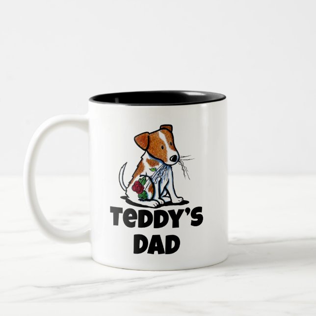 Tasse 2 Couleurs KiniArt Jack Russell Terrier (Gauche)