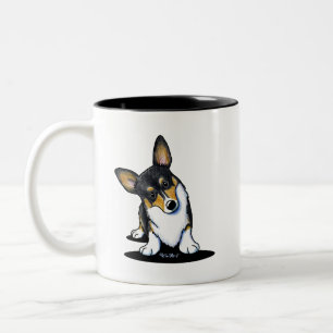 Tasse 2 Couleurs KiniArt Tri Curious Corgi