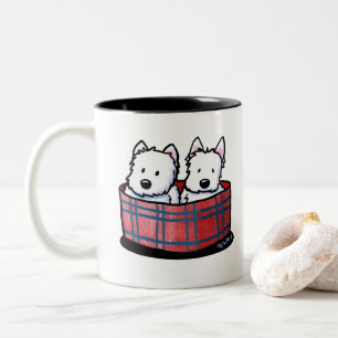 Tasse 2 Couleurs KiniArt Westie Besties