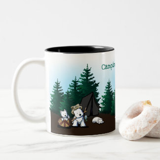 Tasse 2 Couleurs KiniArt Westie Camping