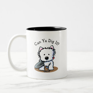 Tasse 2 Couleurs KiniArt Westie Garden Helper Chien