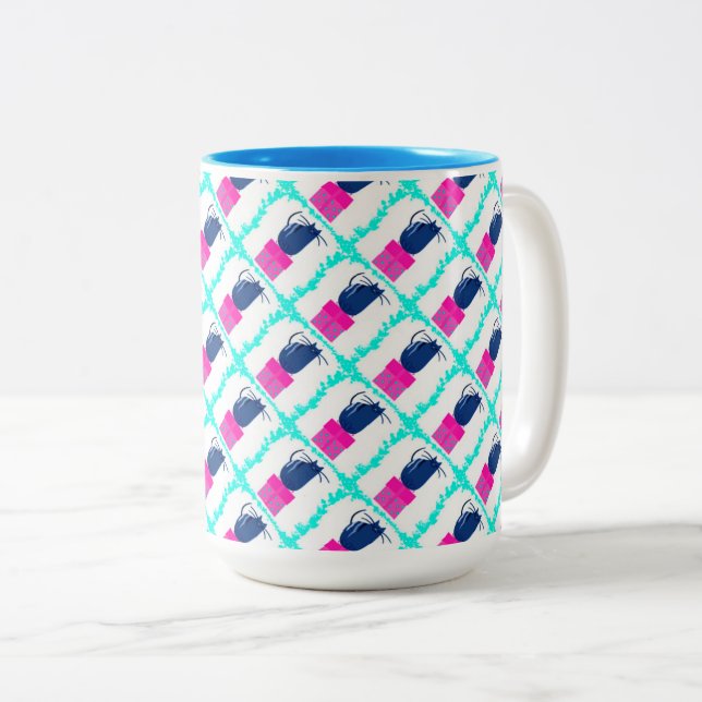 Tasse 2 Couleurs Kittens de Noël (Devant droit)