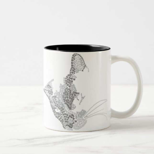 Tasse 2 Couleurs Kitty typographique (Droit)