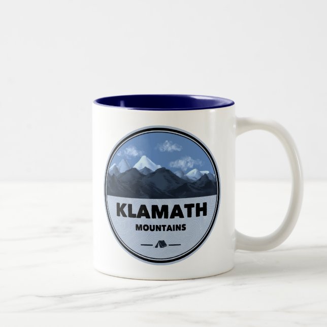 Tasse 2 Couleurs Klamath Mountains California Oregon Camping (Droit)