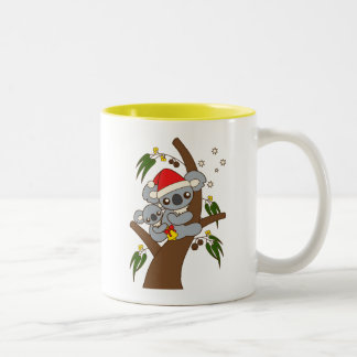 Tasse 2 Couleurs Koala de Noël