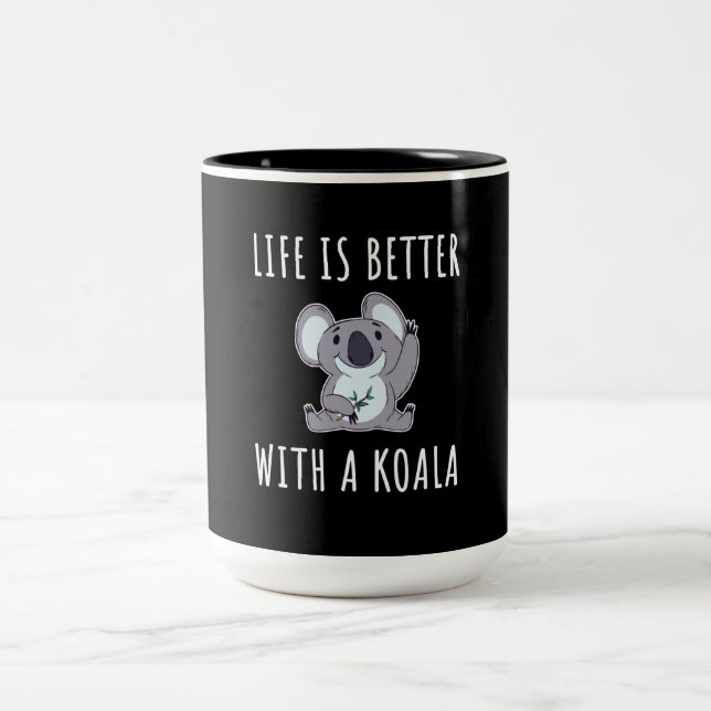 Tasse 2 Couleurs Koala - La Vie Est Meilleure Avec Un Koala (Centre)