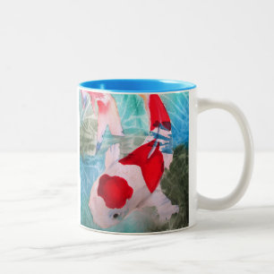 Tasse 2 Couleurs Kohaku Koi 2 Poissons japonais