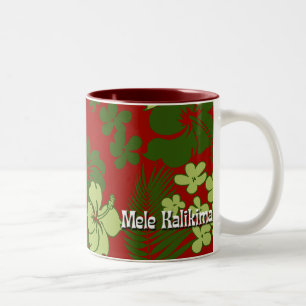 Tasse 2 Couleurs Kona Times Hawaiian Christmas Red