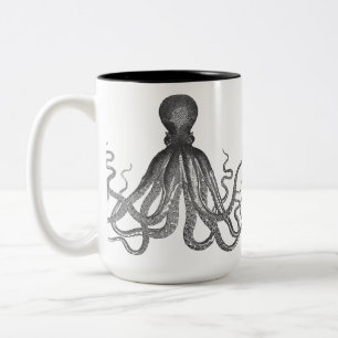 Tasse 2 Couleurs Kraken - poulpe géant noir/Cthulu