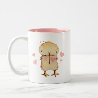 Tasse 2 Couleurs Kwii le joli kiwi oiseau et coeurs