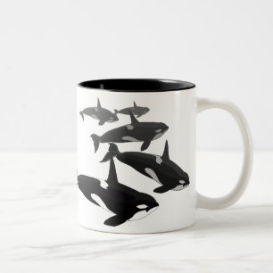 Tasse 2 Couleurs La baleine d'orque attaque et met en forme de