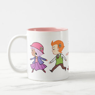 Tasse 2 Couleurs La bande de fleur