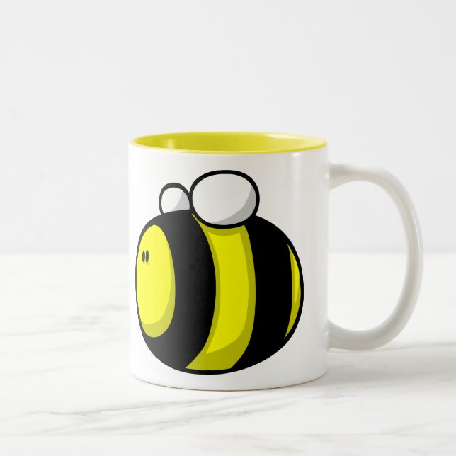 Tasse 2 Couleurs La bande dessinée gaffent l'abeille (Droit)