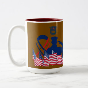 Tasse 2 Couleurs La bannière d'honneur marron
