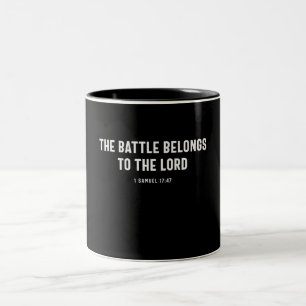 Tasse 2 Couleurs La Bataille Appartient Au Seigneur 1 Samuel 17:47