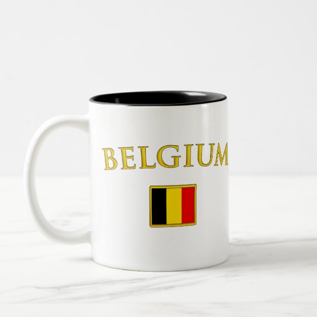 Tasse 2 Couleurs La Belgique d'or (Gauche)