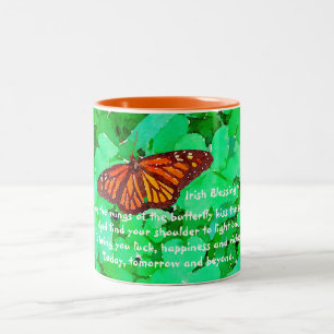 Tasse 2 Couleurs La bénédiction des papillons irlandais