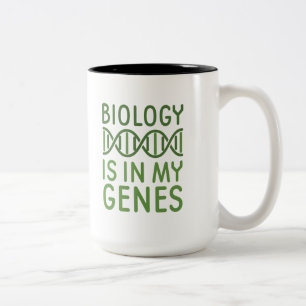 Tasse 2 Couleurs La biologie est dans mes gènes