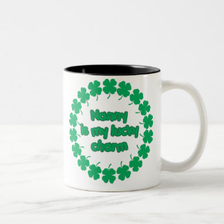 Tasse 2 Couleurs La bonne d'enfants est mon charme chanceux