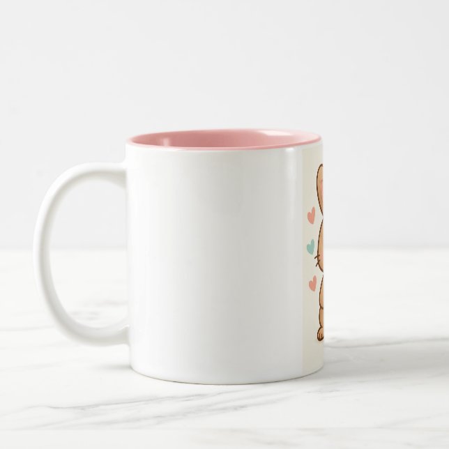Tasse 2 Couleurs La Brève Matinale de Bunny (Gauche)